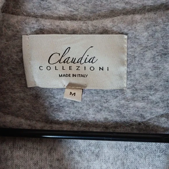 Italian-made Gray Wool Blend Coat - Picture 4 of 8